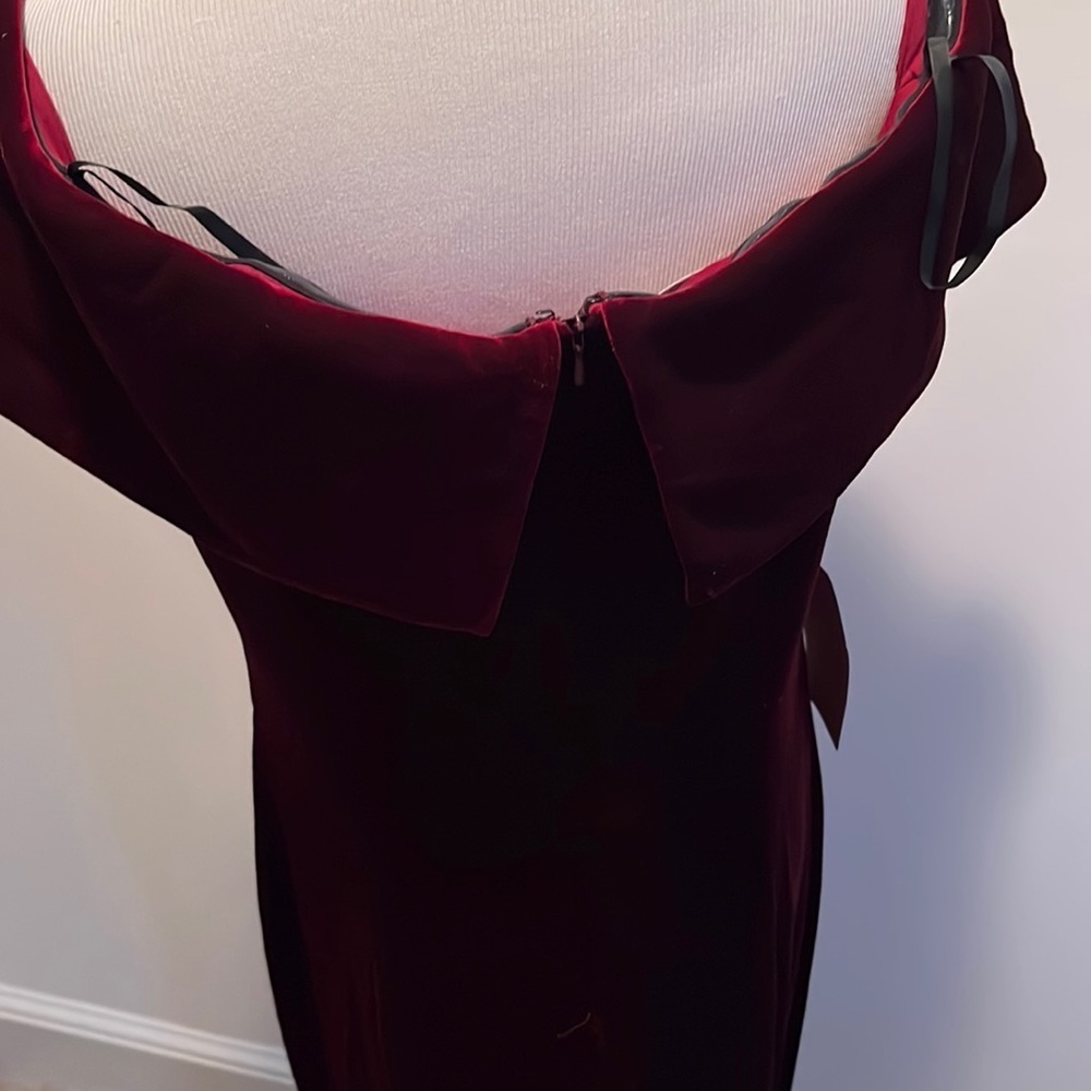BHLDN Fawn Red Velvet Dress Size 14 NWT - Picture 10 of 17